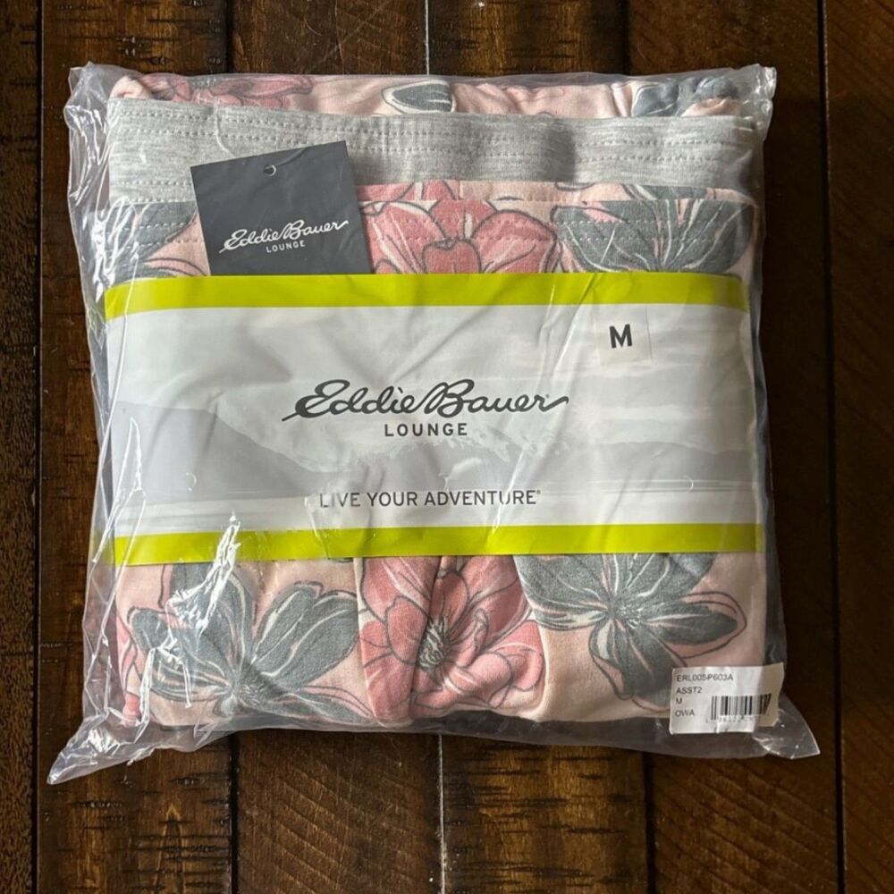 Eddie Bauer Lounge 2-Pack Floral Jogger Pajama Pants Women’s M NWT